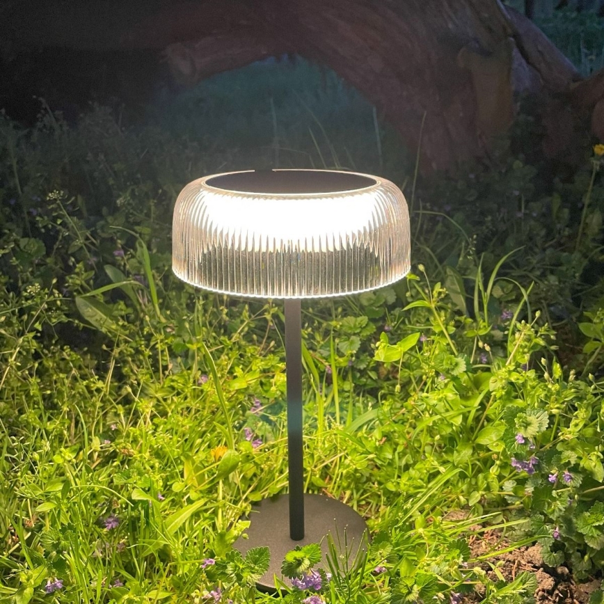 Zuma Line - LED Prigušiva solarna punjiva stolna lampa LED/2,5W/2000 mAh IP44 crna