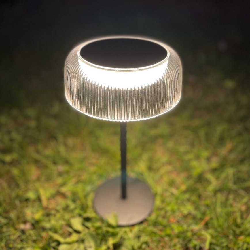 Zuma Line - LED Prigušiva solarna punjiva stolna lampa LED/2,5W/2000 mAh IP44 crna