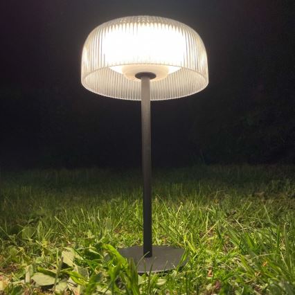 Zuma Line - LED Prigušiva solarna punjiva stolna lampa LED/2,5W/2000 mAh IP44 crna