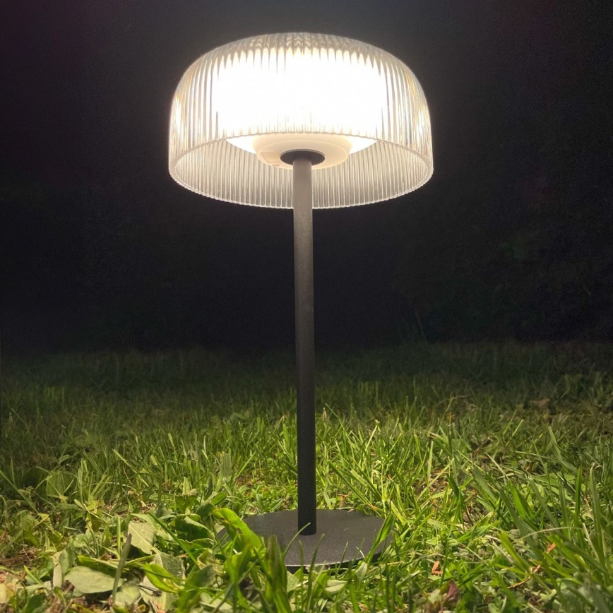 Zuma Line - LED Prigušiva solarna punjiva stolna lampa LED/2,5W/2000 mAh IP44 crna