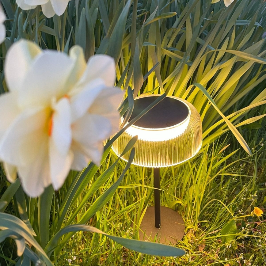 Zuma Line - LED Prigušiva solarna punjiva stolna lampa LED/2,5W/2000 mAh IP44 crna