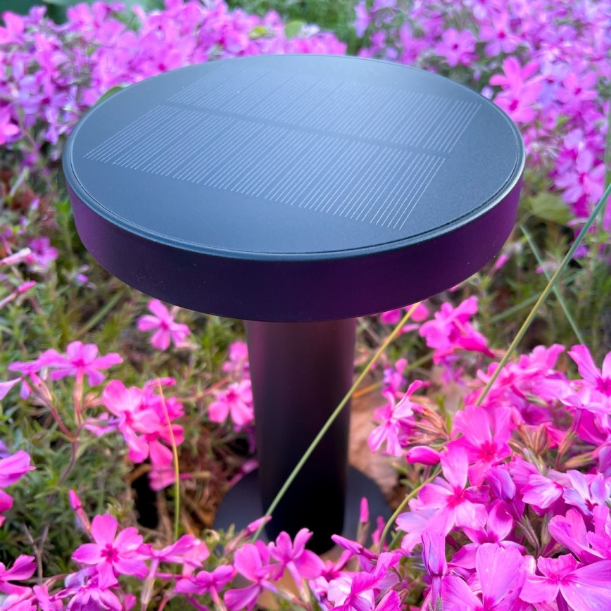 Zuma Line - LED Prigušiva solarna punjiva stolna lampa LED/2W/2000 mAh IP44 crna
