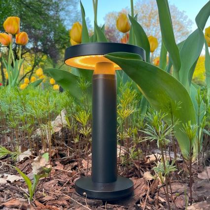 Zuma Line - LED Prigušiva solarna punjiva stolna lampa LED/2W/2000 mAh IP44 crna