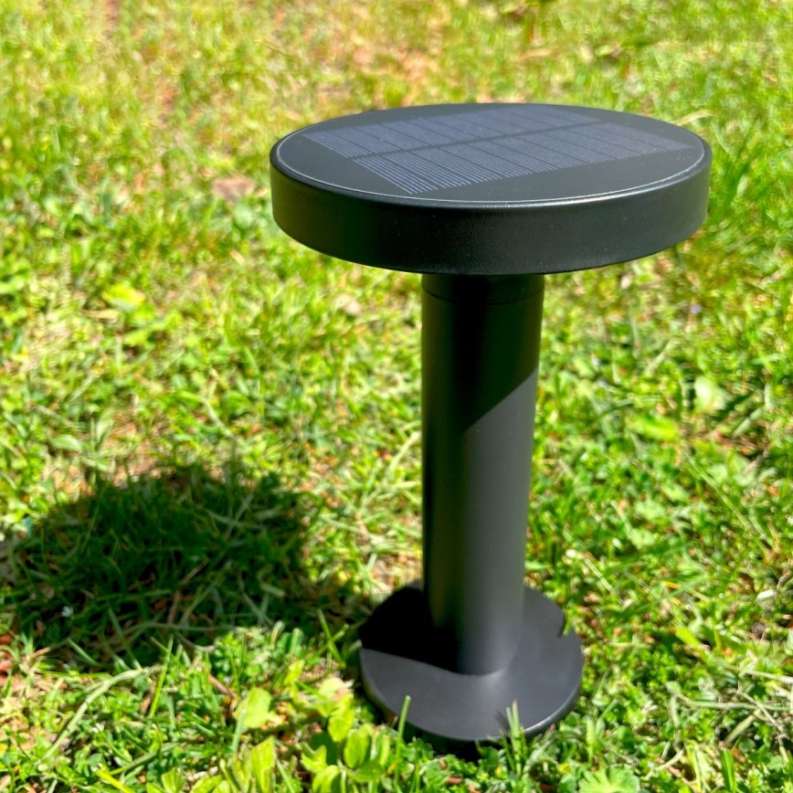 Zuma Line - LED Prigušiva solarna punjiva stolna lampa LED/2W/2000 mAh IP44 crna