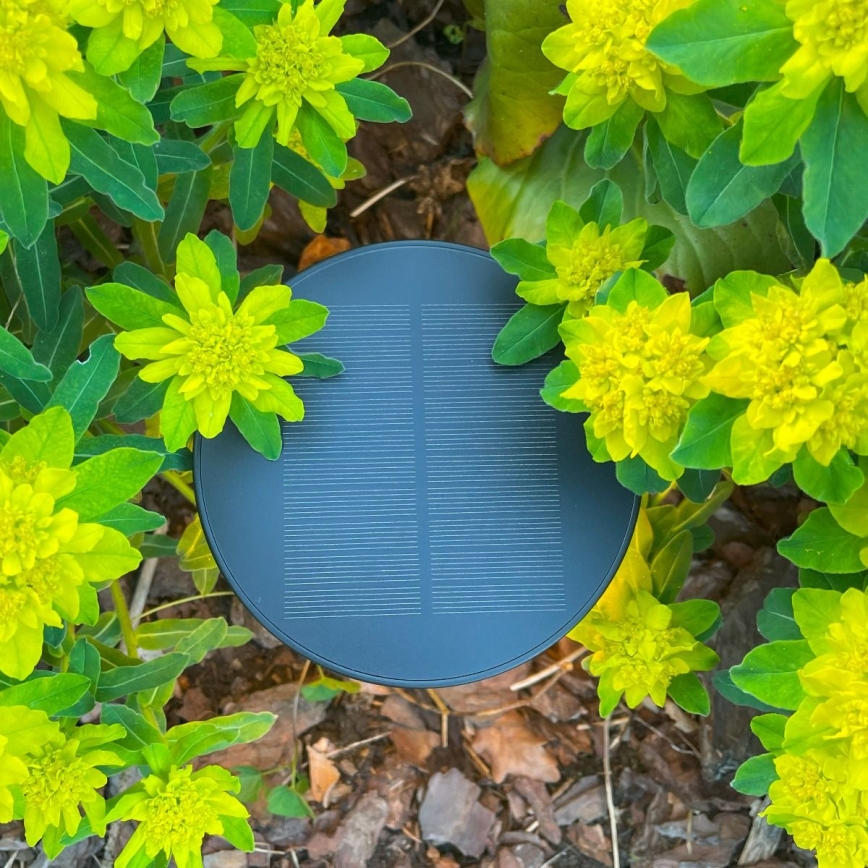 Zuma Line - LED Prigušiva solarna punjiva stolna lampa LED/2W/2000 mAh IP44 crna