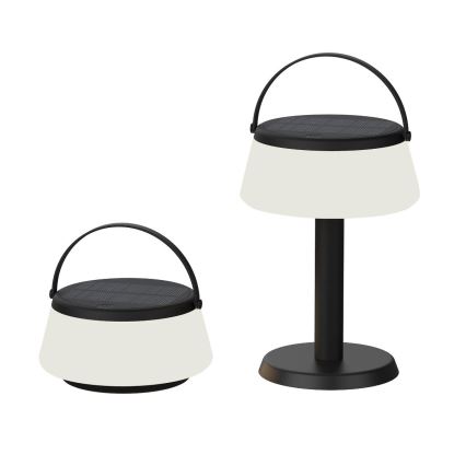Zuma Line - LED Prigušiva solarna punjiva stolna lampa LED/2,2W/2000 mAh IP44 crna