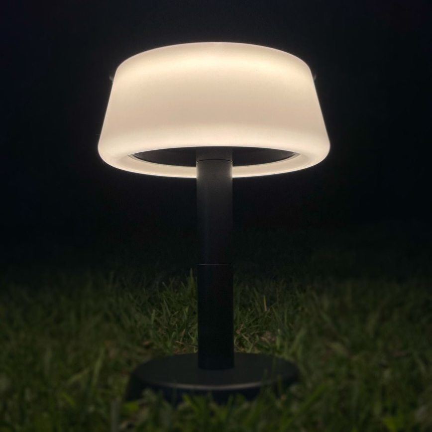 Zuma Line - LED Prigušiva solarna punjiva stolna lampa LED/2,2W/2000 mAh IP44 crna