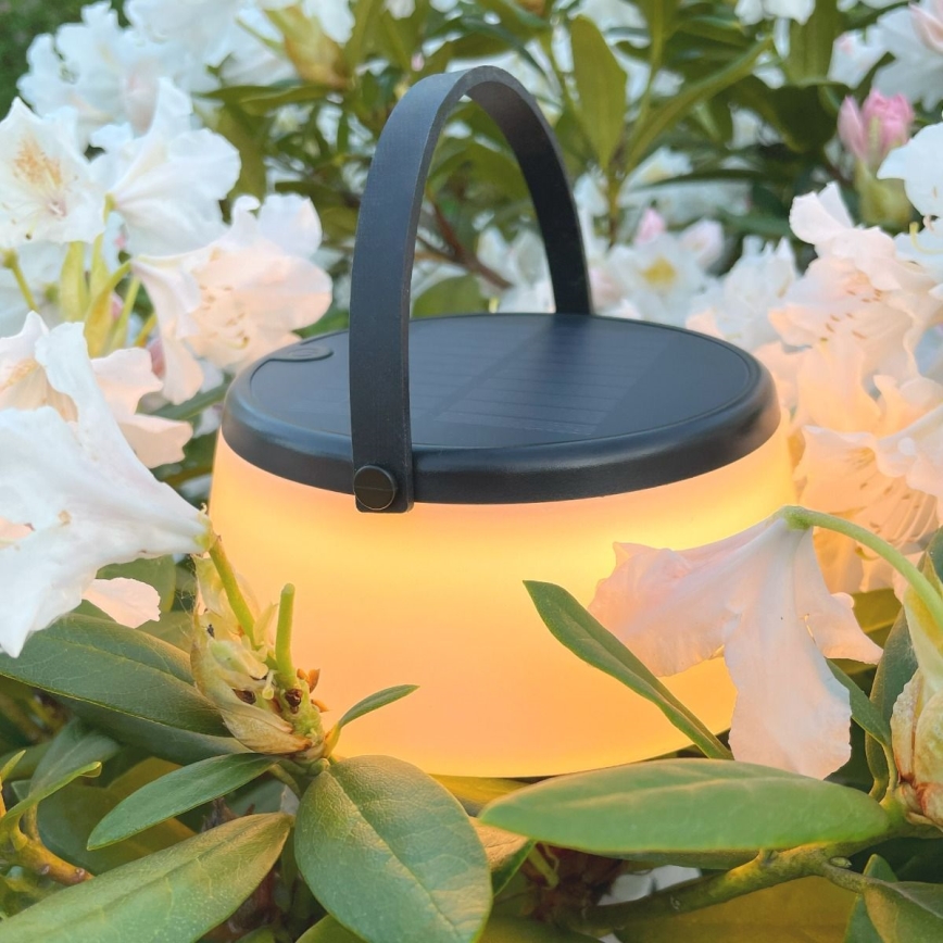 Zuma Line - LED Prigušiva solarna punjiva stolna lampa LED/2,2W/2000 mAh IP44 crna