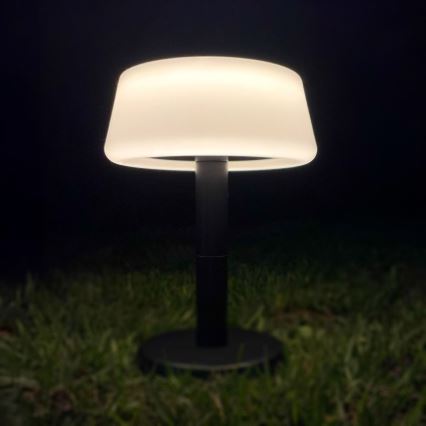Zuma Line - LED Prigušiva solarna punjiva stolna lampa LED/2,2W/2000 mAh IP44 crna