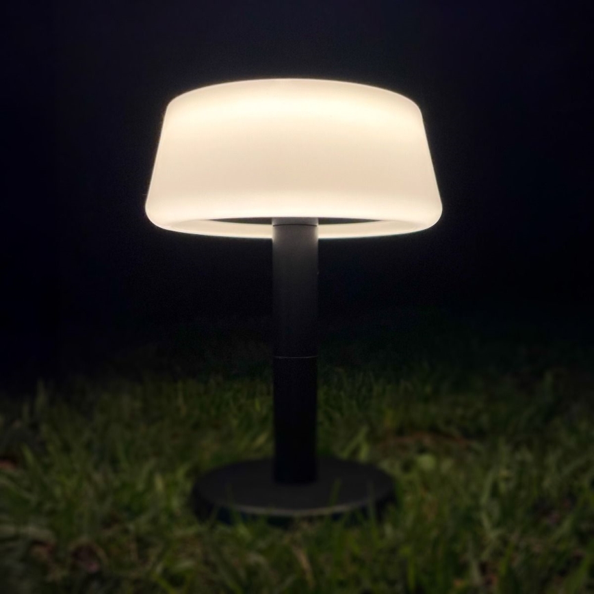 Zuma Line - LED Prigušiva solarna punjiva stolna lampa LED/2,2W/2000 mAh IP44 crna