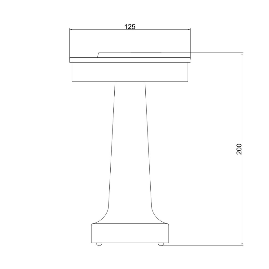 Zuma Line - LED Prigušiva punjiva stolna lampa LED/2,5W/1200 mAh 3000/4000/6000K zlatna