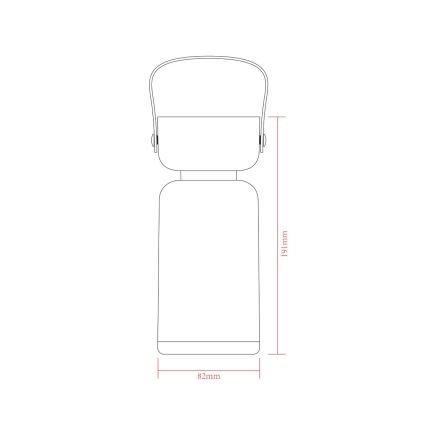 Zuma Line - LED Prigušiva punjiva stolna lampa LED/3W/1200 mAh 3000/4000/6500K IP44 smeđa