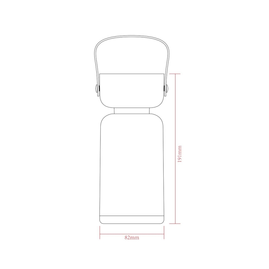 Zuma Line - LED Prigušiva punjiva stolna lampa LED/3W/1200 mAh 3000/4000/6500K IP44 smeđa