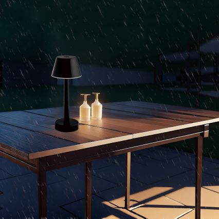 Zuma Line - LED RGBW Prigušiva punjiva stolna lampa LED/0,7W/1300 mAh IP44 crna