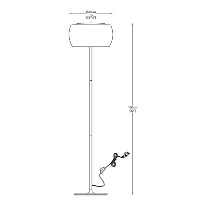 Zuma Line - Kristalna podna lampa 4xG9/42W/230V