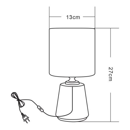 Zuma Line - Stolna lampa 1xE14/40W/230V crna/zlatna/dekor mramora