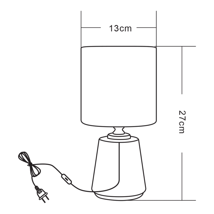 Zuma Line - Stolna lampa 1xE14/40W/230V crna/zlatna/dekor mramora