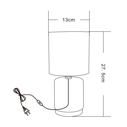 Zuma Line - Stolna lampa 1xE14/40W/230V bijela/zlatna