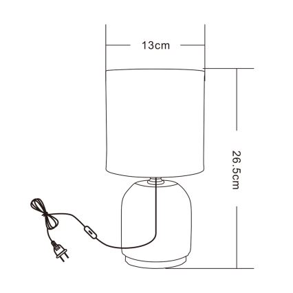 Zuma Line - Stolna lampa 1xE14/40W/230V crna/zlatna