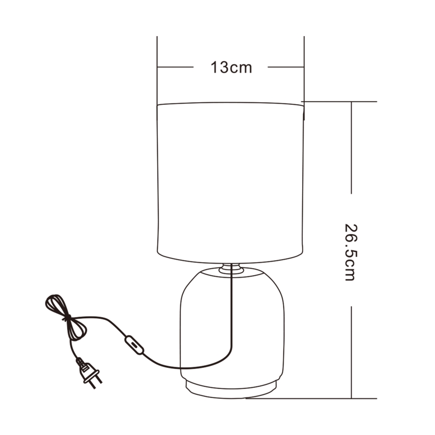 Zuma Line - Stolna lampa 1xE14/40W/230V siva/zlatna