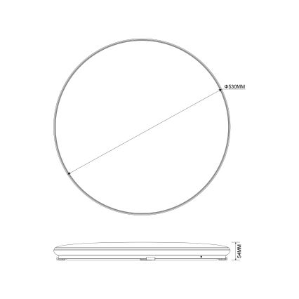 Zuma Line - LED Prigušiva stropna stropna svjetiljka OMAR LED/48W/230V pr. 53 cm zlatna