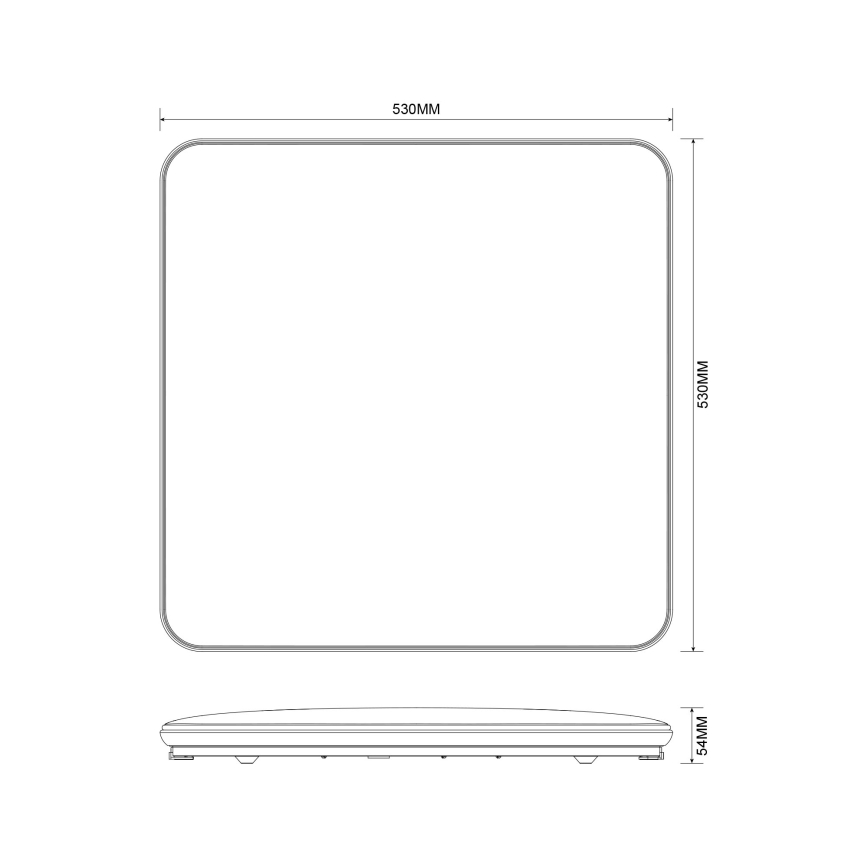 Zuma Line - LED Prigušiva stropna svjetiljka LED/48W/230V 53x53 cm sjajni krom