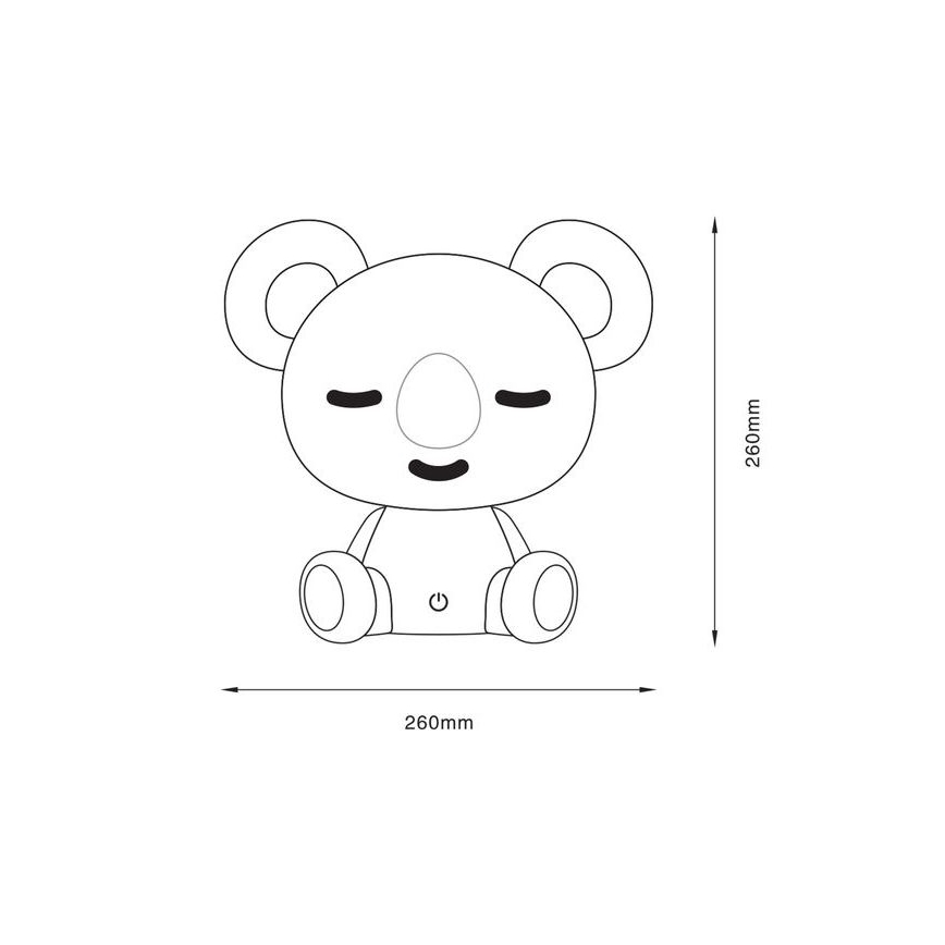 Zuma Line - LED dječja stolna lampa s dodirnim upravljanjem, prigušiva, LED/3W/230V, koala ružičasta