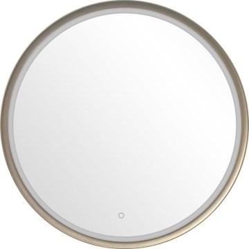 Zuma Line - LED kupaonsko zidno ogledalo s LED pozadinskim osvjetljenjem/36W/230V 3000/4000/6000K promjer 80 cm IP44 mesing