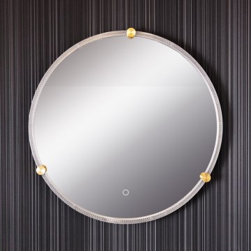 Zuma Line - LED kupaonsko zidno ogledalo s osvjetljenjem LED/24W/230V 3000/4000/6000K promjer 60 cm IP44 prozirno/zlatno