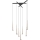 Zuma Line - LED luster na sajli 7xLED/6W/230V crna/zlatna
