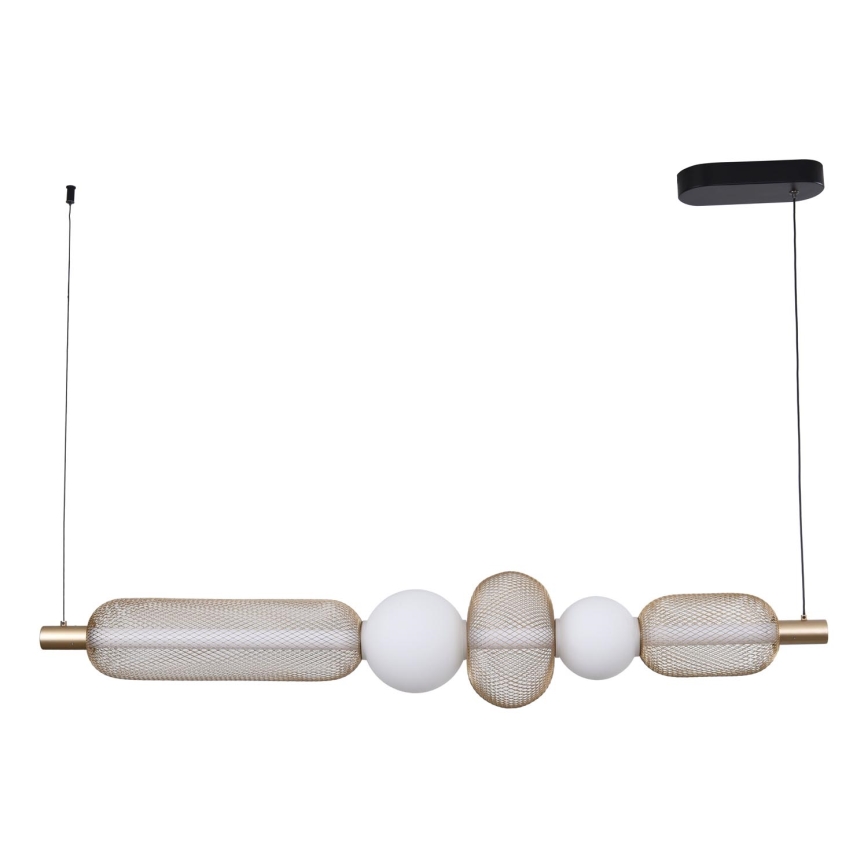 Zuma Line - LED luster s mogućnošću prigušivanja na sajli LED/27W/230V 3000-5700K zlatni + daljinski upravljač