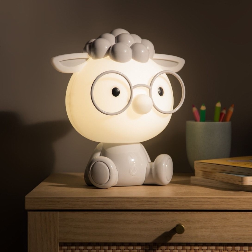 Zuma Line - LED Prigušiva dječja dodirna stolna lampa LED/3W/230V ovca siva