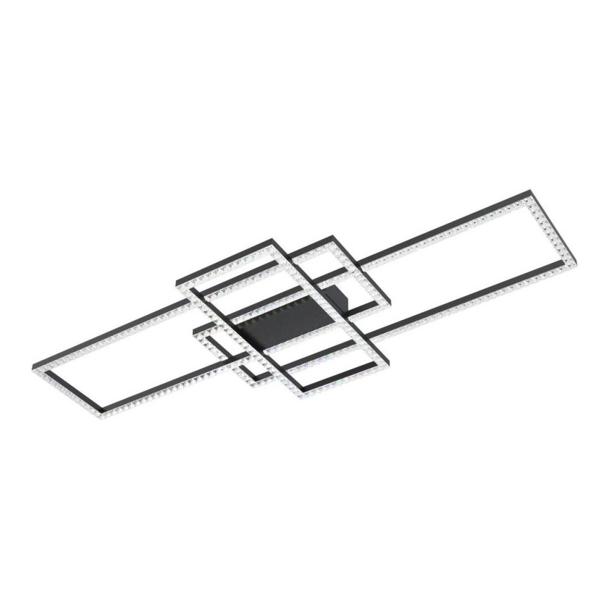 Zuma Line - LED Prigušiva kristalna stropna svjetiljka LED/52W/230V 2700-6000K crna + daljinski upravljač