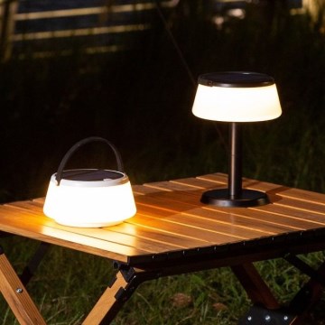 Zuma Line - LED Prigušiva solarna punjiva stolna lampa LED/2,2W/2000 mAh IP44 crna