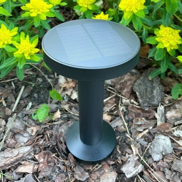 Zuma Line - LED Prigušiva solarna punjiva stolna lampa LED/2W/2000 mAh IP44 crna