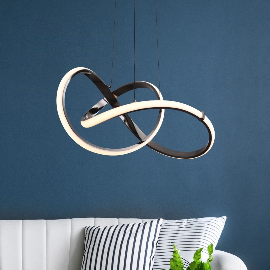 Zuma Line - LED Prigušivi luster na sajli LED/44W/230V crna