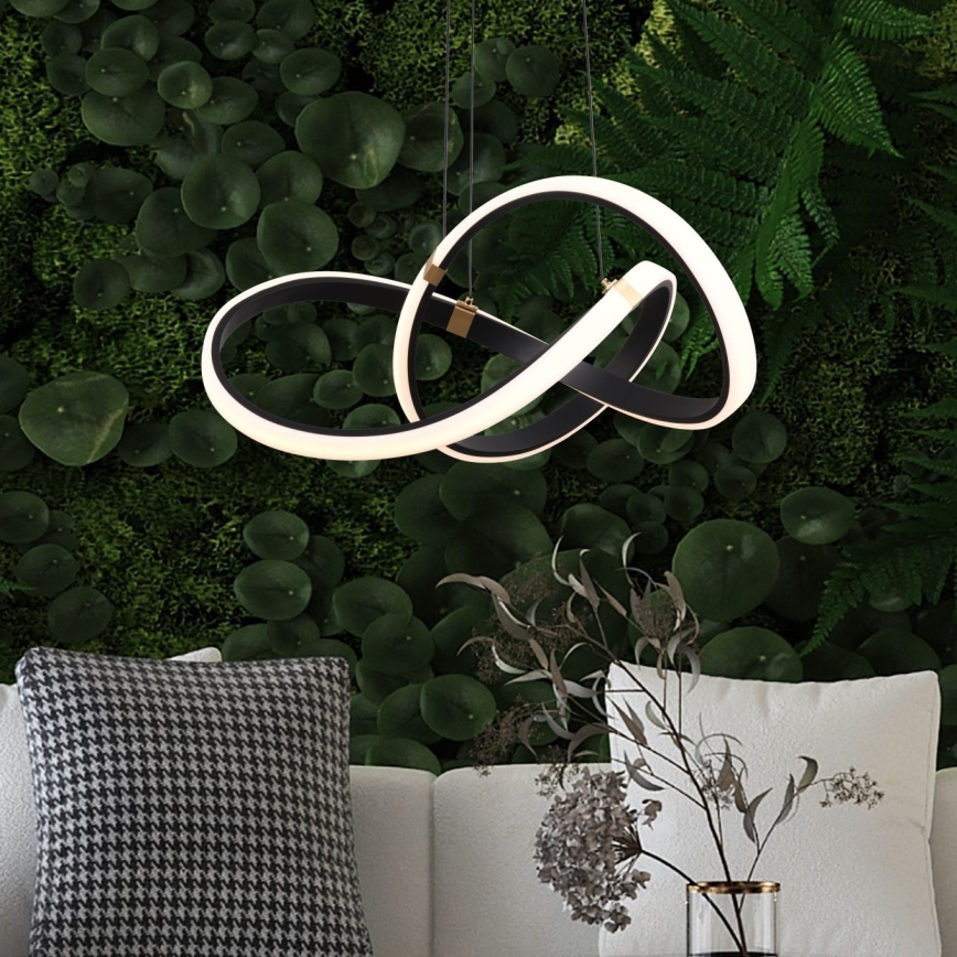 Zuma Line - LED Prigušivi luster na sajli LED/44W/230V crna/zlatna