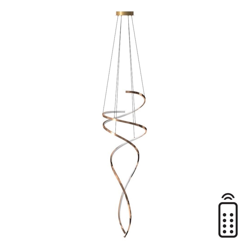 Zuma Line - LED Prigušivi luster na sajli LED/68W/230V 3000/4000/6000K rose gold + daljinski upravljač