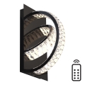 Zuma Line - LED prigušivo kristalno zidno svjetlo LED/18W/230V 2700-6000K crna + daljinski upravljač