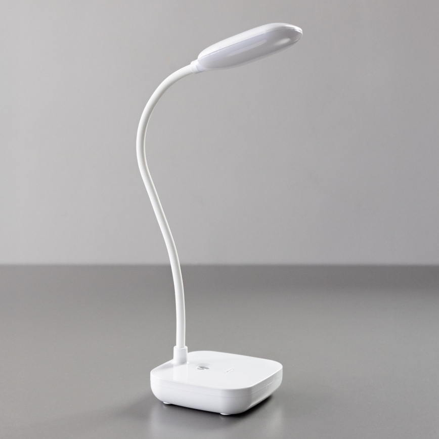Zuma Line - LED Punjiva stolna lampa LED/7W/1200 mAh 3000/4500/6000K CRI 90 bijela