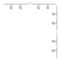 Zuma Line - LED reflektor u sustavu 8xGU10/15W/230V bijela