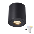 Zuma Line - LED RGBW kupaonska ugradna spot svjetiljka s mogućnošću prigušivanja 1xGU10/4,8W/230V IP44 crna + daljinski upravljač
