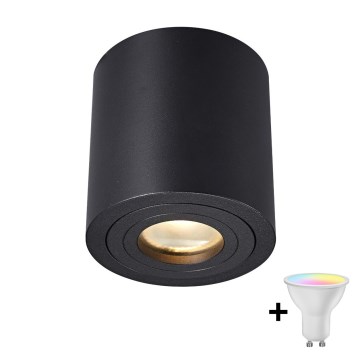 Zuma Line - LED RGBW kupaonska ugradna spot svjetiljka s mogućnošću prigušivanja 1xGU10/4,8W/230V IP44 crna + daljinski upravljač