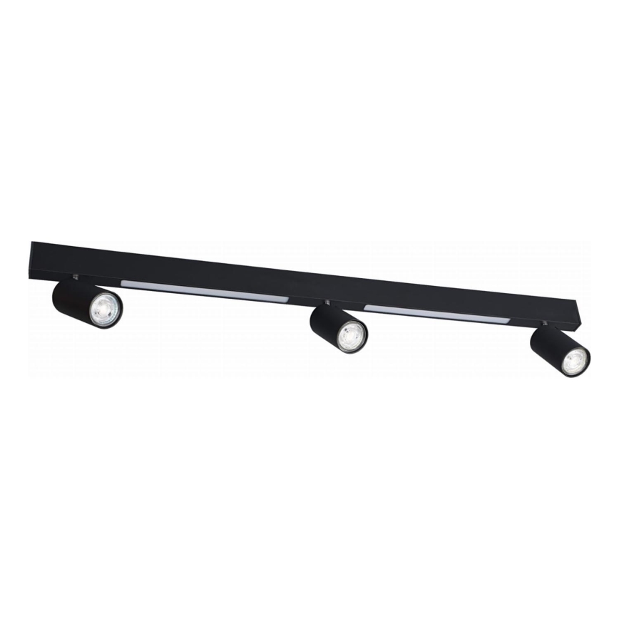 Zuma Line - LED Zidna reflektorska svjetiljka 3xGU10/5W/230V + 2xLED/8W crna