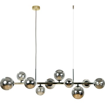 Zuma Line - Luster na sajli 10xG9/8W/230V zlatna/dimljena crna