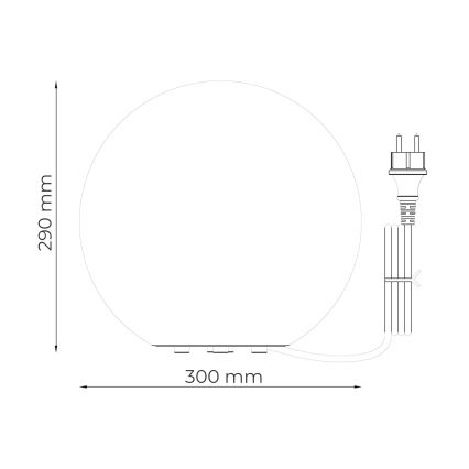 Zuma Line - Vanjska svjetiljka 1xE27/15W/230V Ø 30 cm IP44