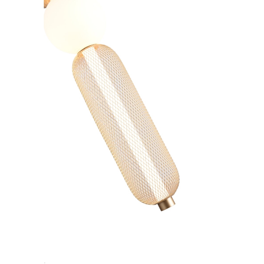 Zuma Line - Viseći LED luster na sajli s mogućnošću prigušivanja LED/27W/230V 3000-5700K zlatni + daljinski upravljač