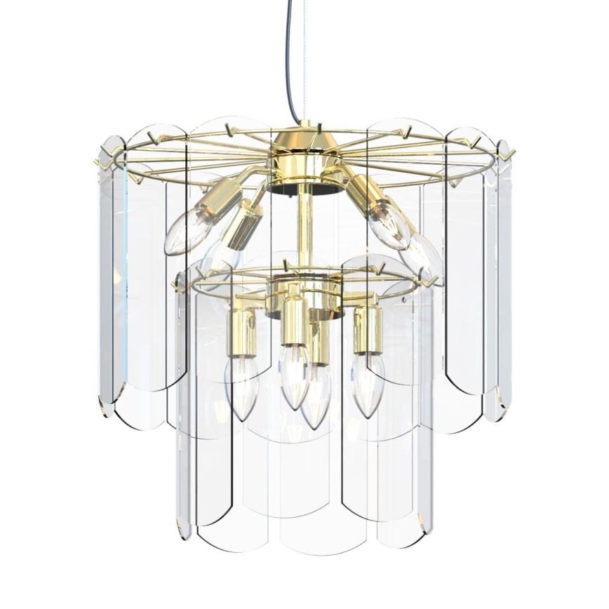 Zuma Line - Luster na sajli 8xE14/40W/230V zlatna