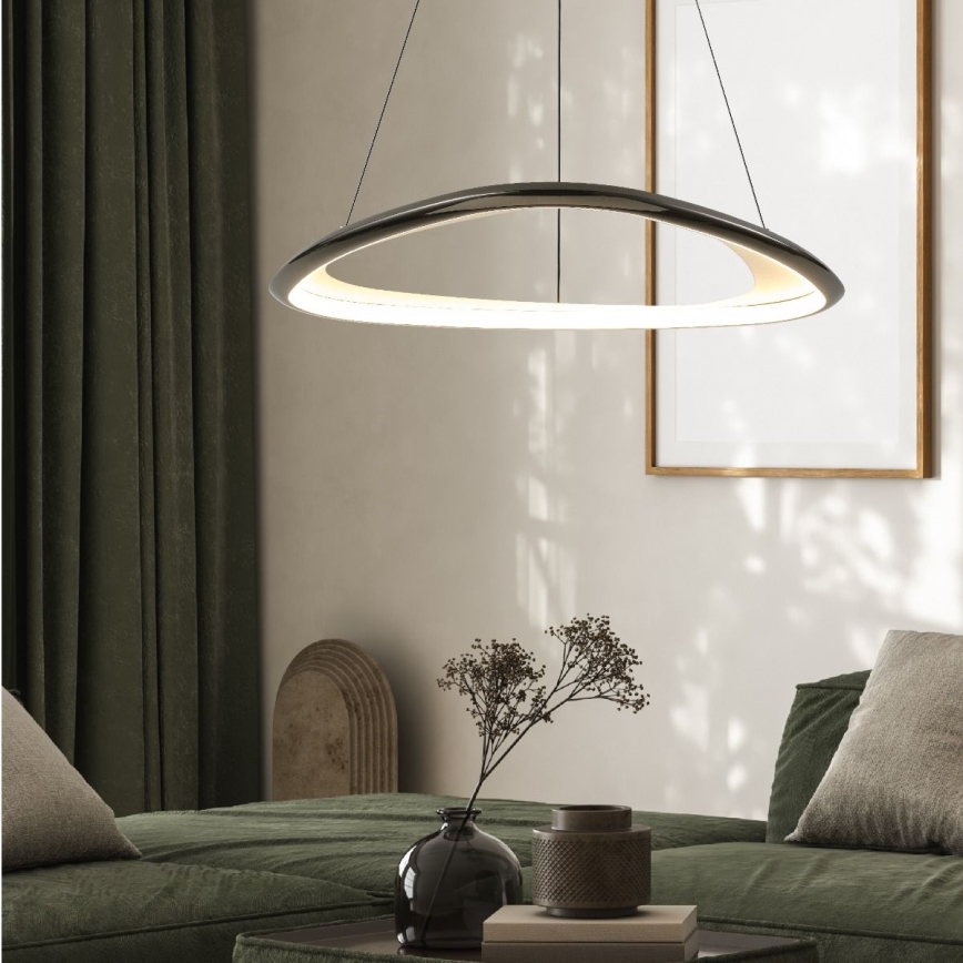 Zuma Line - LED Prigušivi luster na sajli LED/34W/230V 3000K crni sjajni krom
