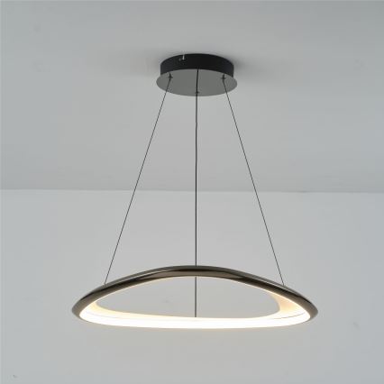Zuma Line - LED Prigušivi luster na sajli LED/34W/230V 3000K crni sjajni krom